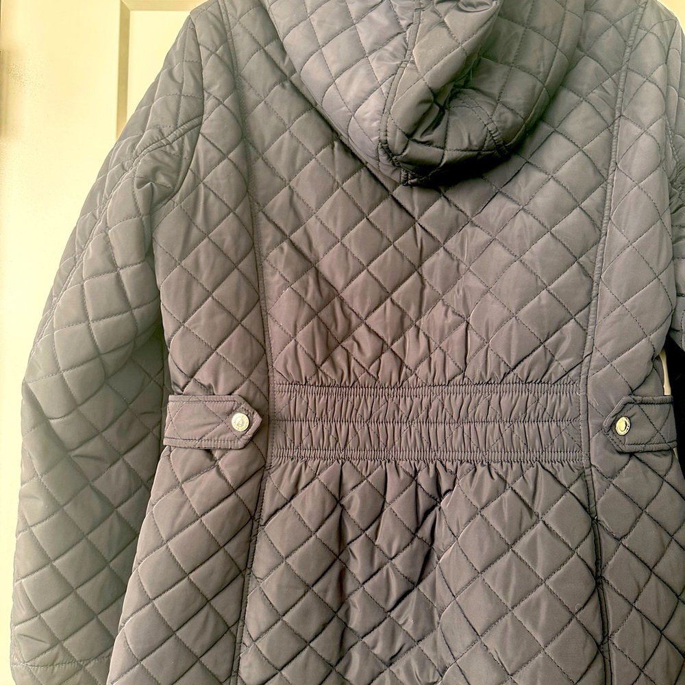 Calvin Klein Puffer Jacket XL Navy blue with soft lining,Hood.slim waist detail - Picture 6 of 7